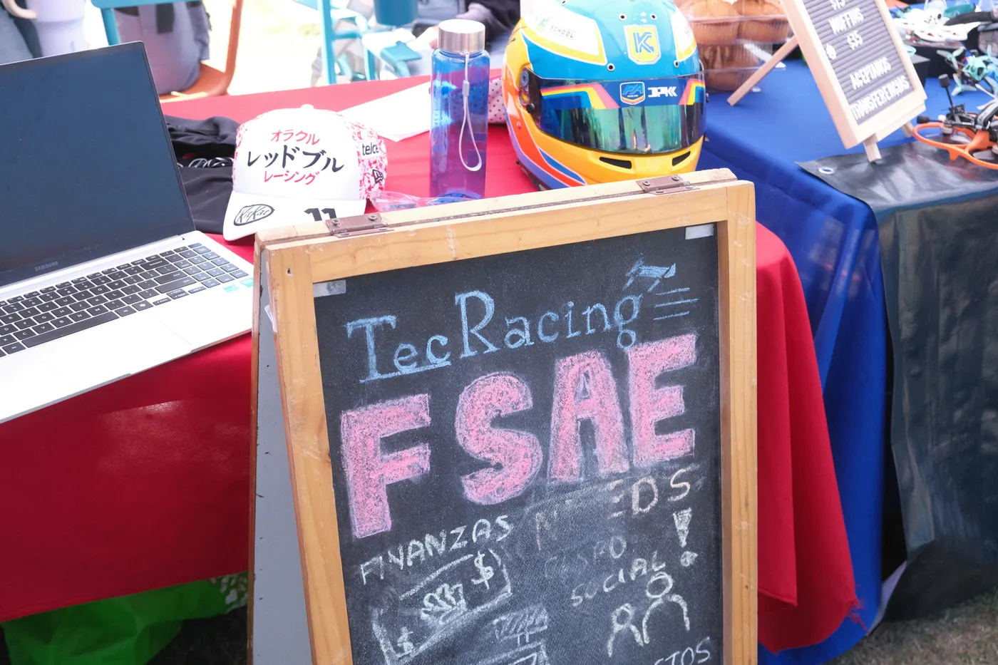 The Tec Racing stand at a campus event