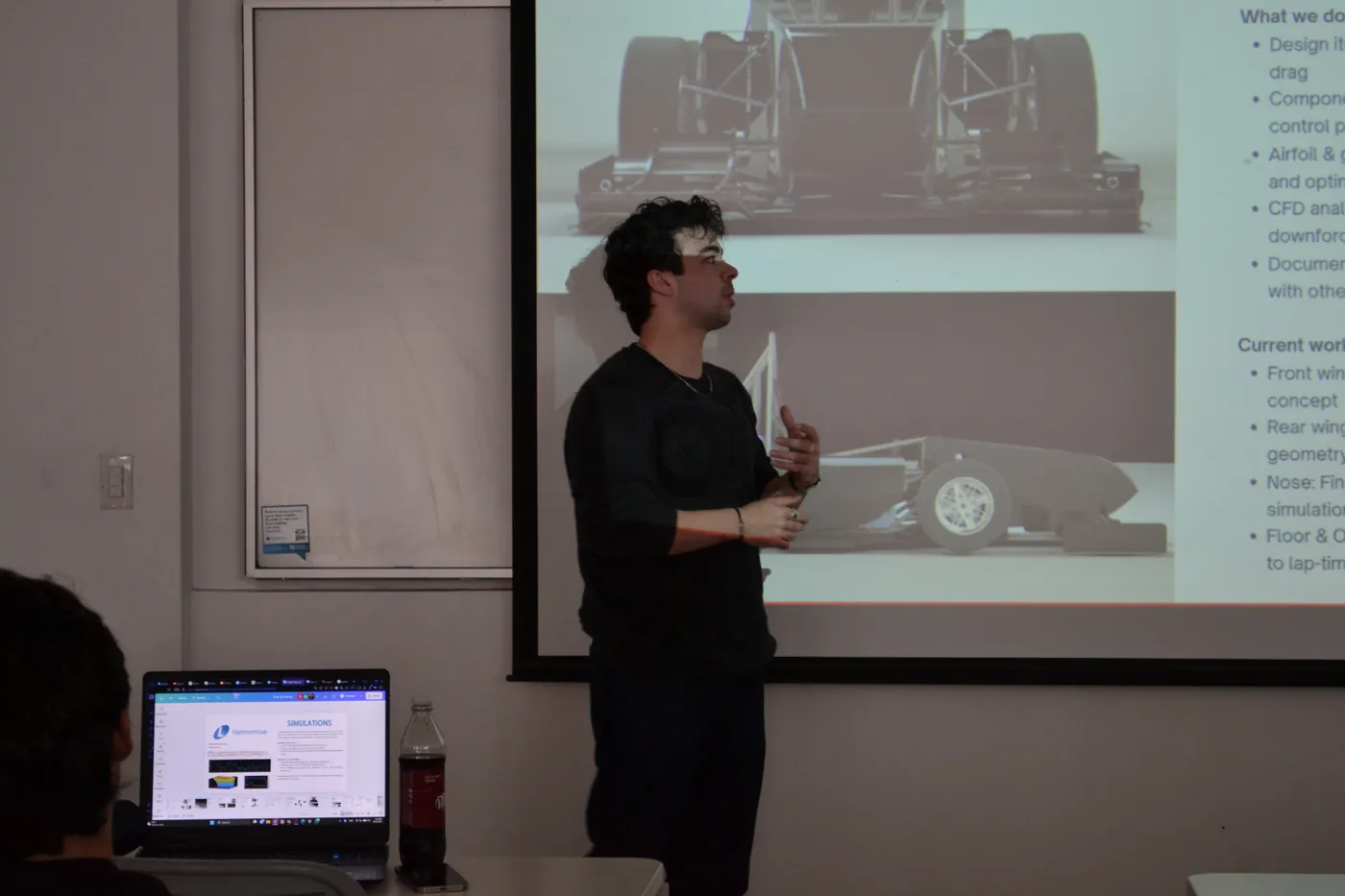 Aerodynamics design review presented to the team